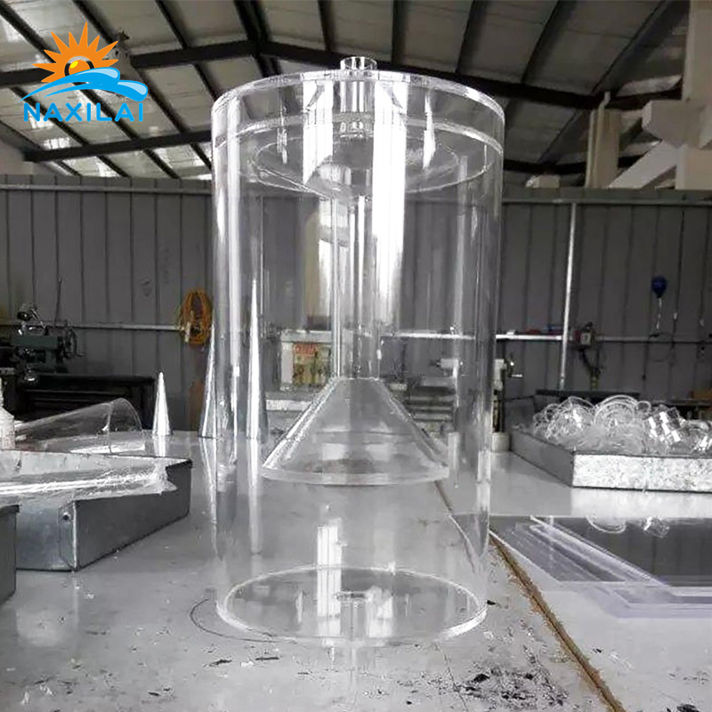 Decorative Aquarium Fish tank Large Transparent Acrylic Cylinder 800mm OD