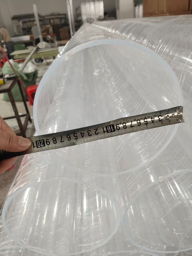 5000mm Long Large Diameter Clear Extruded Acrylic Tube, 200mm OD, 5mm Wall Thickness, High Quality for Liquid Conveying
