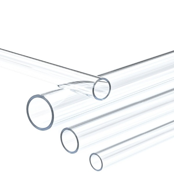 Transparent Polycarbonate PC Tube For Flag Pole OD15mm Wall Thickness 2.5mm Length 800mm UV‑Stabilized Anti‑Yellowing Outdoor PC Extruded Tube