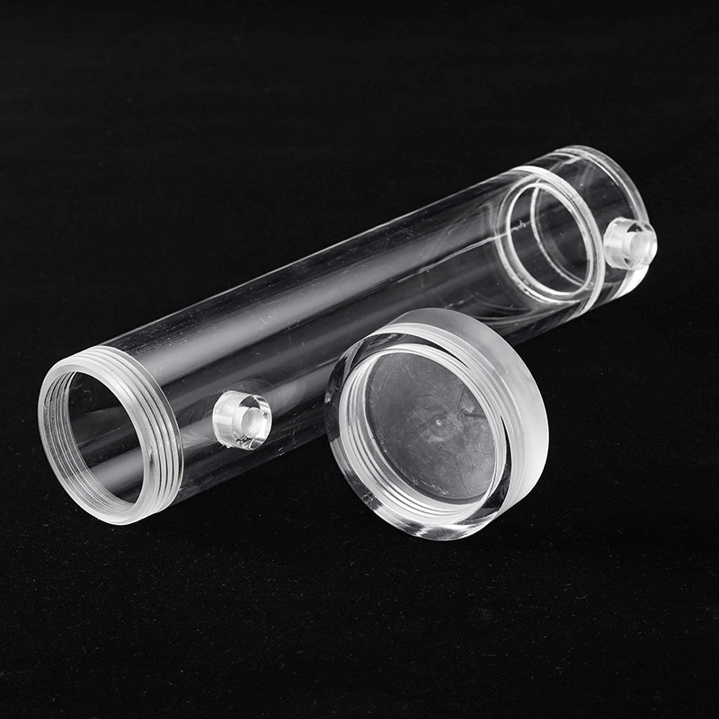 PMMA acrylic tube with thread plexiglass custom cylinder at different diameter