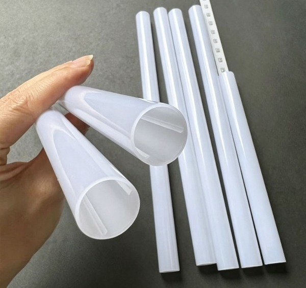 t3 t5 t8 tube housing frosted polycarbonate tube with rib to fix led tape