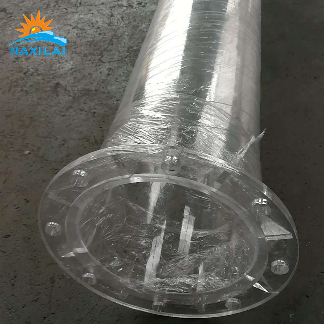 High Transparent Cast PMMA Acrylic Tube Cylinder Tank, Custom Length,OD800mm Large Diameter Plexiglass Pipe with Removable Lid, Sealed Bottom & Flange Ports