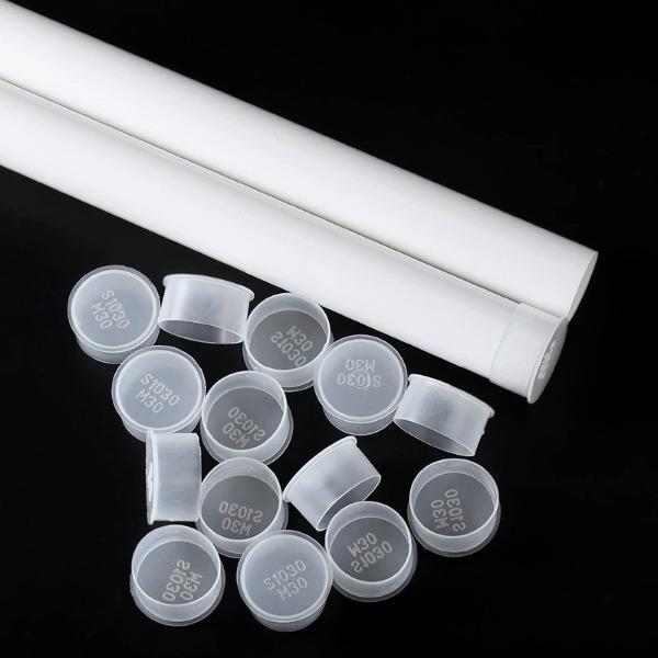 Plastic White Straight PP Tube(Naxilai), Cylindrical Packaging & Storage Tube for Oil Paintings, Calligraphy and Decorative Artworks