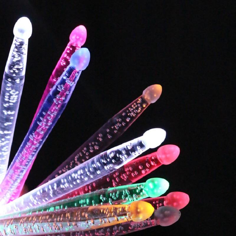 5A LED Glow Light Up Drumsticks, Luminous Fluorescent Naxilai Drum Sticks for Concert Stage Night Performance, Wholesale Hot Item