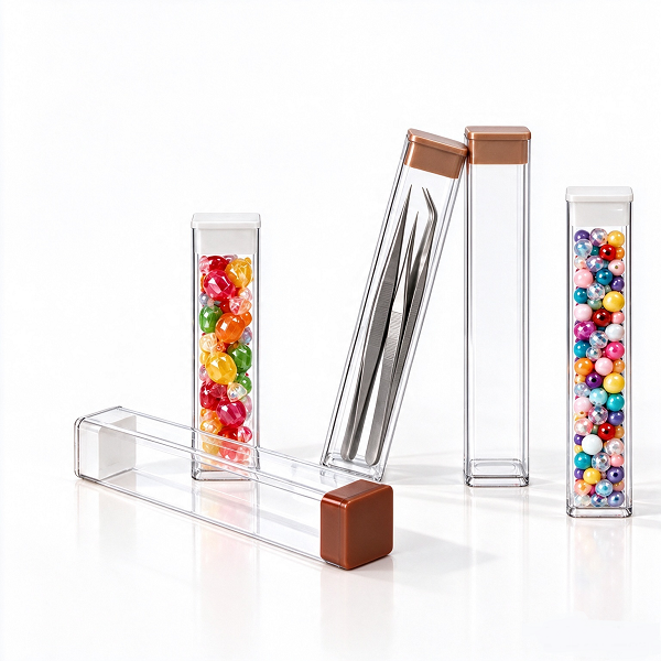 Square Clear Transparent Plastic Tube,Plastic Square Packaging Tube With End Caps For Packaging