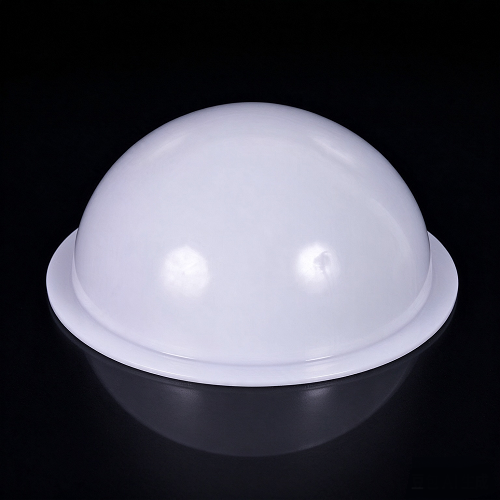 Opal White Acrylic Hemisphere Dome 30mm-550mm,LED Diffuser Cover for Shop Sign, With / Without Flange, Pre-Drilled Holes Available
